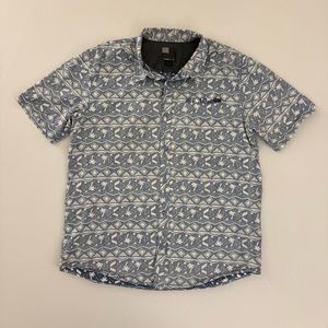Blue Geo Beach Print O’Neill SS XL Men’s Button Shirt Short Sleeve Extra Large